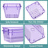 WOWBOX 6 PCS Plastic Drawer Organizer Set for Makeup, Jewelry, and Gadgets in Kitchen, Bedroom, Bathroom (Purple)