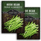 2 Packets French Slenderette Bush Bean Seeds for Planting with Instructions to