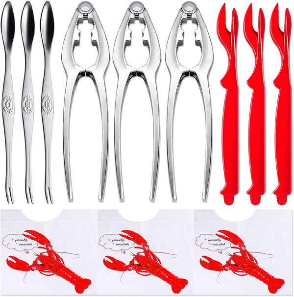 YGAOHF 12 Pcs Professional Crab Leg Crackers and Tools - Includes 3