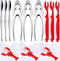 YGAOHF 12 Pcs Professional Crab Leg Crackers and Tools - Includes 3