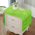 36'' Summer Spring Green Table Runner Short, Small Fluffy Faux Fur Dresser Runners for Bedroom, Furry Coffee Table