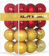 Red & Gold 2.5" Christmas Balls, Shatterproof Hanging Ornaments for Birthday Halloween Holiday Wedding Decorations, Set