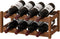 BMOSU Bamboo Wine Rack, 8 Bottle Wine Storage Cabinet Shelf for Kitchen Dining Room Pantry, 2 Tiers