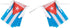 ZXvZYT Cuba Cuban Flag Banner String, Mini Cuba Pennant Flags for Grand Opening, National Sports Events, Party