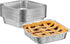 GUSTO 25 Sets 8-Inch Square Foil Pans, Disposable Aluminum Baking Containers (Lids Not Included)