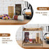 Coffee Bar Accessories and Organizer, 2 Tier Wood Coffee Tray for Bathroom Counter, Kitchen, Coffee Lover