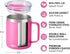Set 4, 14oz SUNWILL Travel Coffee Mugs of Insulated Tumbler with Lid, Stainless Steel Cup with Handle Bulk for Gift