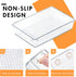 HOUSE DAY 6 PCS Desk Drawer Organizer Bins, Clear 9*6*2" Non-Slip Plastic Organizers for Makeup, Office