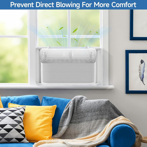 17.5" 28.5" Adjustable AC Air Deflector, AC Vent Deflector, Direct Airflow Prevention, Extends to Length,Fits Most