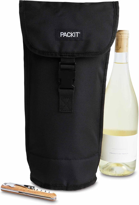 PackIt Freezable Wine Bag - Black, Large