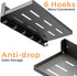 6 Black11.8", 1 Pack Small Folding Metal Shelf with Hooks, Fold-up Wall Shelf, Hooks, Drop Down Floating Shelf
