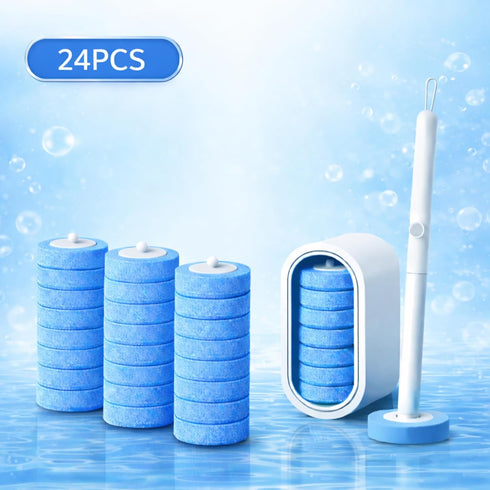 HAGOIDGSH 24 Set Disposable Toilet Cleaning System with Refills, Toilet Wand Kit with Holder, Wall Mounted Toilet Brush