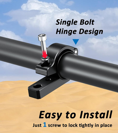2 PCS Light Bar Mounts, Aluminium Alloy Roll Bar Clamp, Sturdy Motorcycle ATV UTV Truck LED Light Bar Mounting Bracket Fit on 0.875"/1"/1.125"/1.26"/1.375" Handlebar Roll Cage Roof Rack