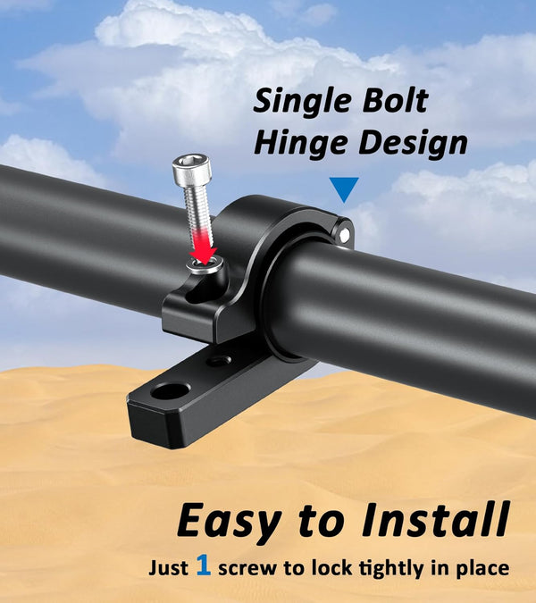 2 PCS Light Bar Mounts, Aluminium Alloy Roll Bar Clamp, Sturdy Motorcycle ATV UTV Truck LED Light Bar Mounting Bracket Fit on 0.875"/1"/1.125"/1.26"/1.375" Handlebar Roll Cage Roof Rack