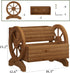 PULIJIAJU Wooden Wagon Planter Flower Cart with Wheels Garden Box Garden Planter, Decorative Planter for Flowers Herbs
