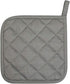 6 Pack Cotton Pot Holders Set, 7 Inch Heat Resistant Hot Pads for Cooking and Baking, Dark Grey