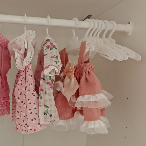 60 Pack Hangers,18 inch 18 inch Doll Clothes Doll Clothes Hangers, Doll Hangers for Dolls, Plastic Hangers
