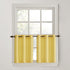 No. 918 Montego Casual Textured Semi-Sheer Kitchen Curtain Tier Pair, 56" x 24", Yellow