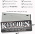 5.5 16.5 inch Kitchen Sign Wooden Plaque, The Heart of Home - Kitchen Signs for Above Cabinets, Grey Decor Accent Home
