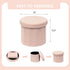 15-Inch Compact Round Ottoman with Hidden Storage - Pink