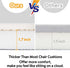 Silver Grey Kitchen Chair Cushions, Non Slip Foam Office Seat Cushions, Washable Soft Thick Pads (17" x 16")