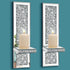 Pibeyer Crystal Crush Diamond Wall Candle Holder Set of 2, Silver Mirrored Candle