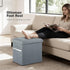 61L 350lbs 17x13x17in, Ottoman with Storage, Slim Tall Linen Footstool Bench with Thicker Foam Padded Seat. Ottoman