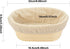 2 PCS 8 Inch Oval Long Banneton Brotform, Rattan Bread Dough Proofing Rising Basket & Liner for Bakers