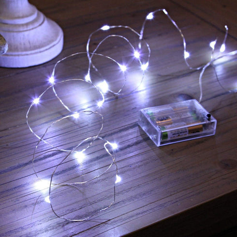 Led Fairy Lights Battery Operated, 1 Pack Mini Copper Wire Starry Lights for Bedroom, Christmas, Parties, Wedding Decor