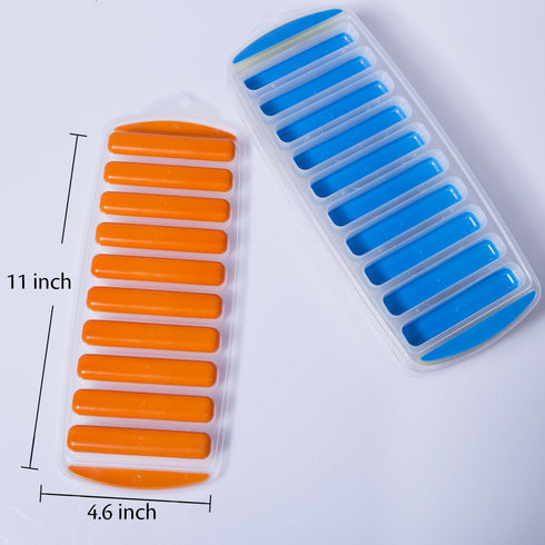Ozera 4 Pack Ice Cube Trays - Narrow Water Bottle Ice Cube Tray Stick, Silicone for Freezer