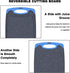 Large-Small Cutting Board Set of 3 - Dishwasher Safe, Juice Groove, Easy Grip Handle, Non-Slip Rubber