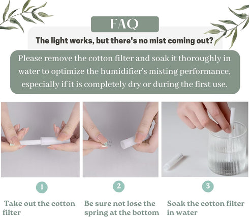 Lark Mini Humidifier - Portable Air Humidifier with USB for Bedroom, Desk, Plants & Baby Nursery, Auto Shut-Off