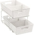 Simple Houseware 2 Tier Bathroom Organizer Tray, Pull-Out Sliding Drawer/Under-Sink Storage, White