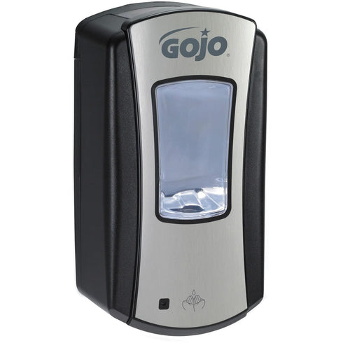 GOJO LTX-12 1200 mL LTX-12 (Pack 1) 1919-01 Touch-Free Foam Hand Soap Dispenser, Chrome/Black, for Foam Hand Soap