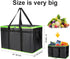 2 Pack XXXL-Large Insulated Grocery Shopping Bags, Green, Reusable Bag,Thermal Zipper,Collapsible,Tote,Cooler,Food
