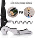 HYZ 2-Pack Wine Opener Waiter Corkscrew, Professional Wine Key with Foil Cutter, Manual Double Hinged (Black)