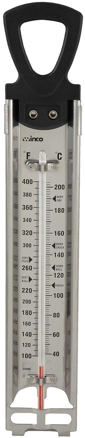 Winco TMT-CDF4 Deep Fry/Candy Thermometer, 2-Inch by 11-3/4-Inch with Hanging Ring