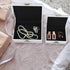 HofferRuffer Faux Leather Jewelry Boxes, Decorative Storage Accessory Organizer with Gold Hardware, Set of 2