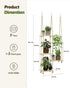 GENTINGBRO Window Plant Shelves Macrame Plant Hanger Floating Shelves Window Sill Shelf for Plants Hanging Plant Stand