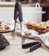 As seen on SHARK TANK - Turn eating utensils into versatile tongs (1-Pack, Black) by Anytongs