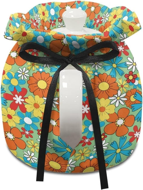 Hippie Flower Tea Cozy for Teapot - Heat Resistant Kettle Dust Cover for Standard Size Teapots