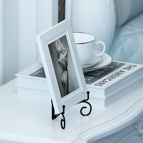 Iron Plate Stand for Display with Folding Design, 12 Inch Large Easels for Books, Art Pieces, Photos, and Platters,