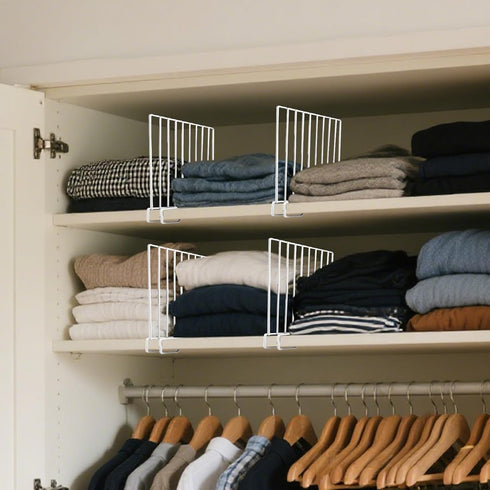 ziroland 8-Pack 9 Closet Closet Tall Metal Shelf Dividers for Organization, Wardrobe, Bookshelf, Cabinet, Cupboard