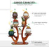9 Tiers Small Windowsill Plant Shelf Indoor,Bamboo Succulent Plant Stand for Desk,Multi-Layered Tabletop Plant Holder