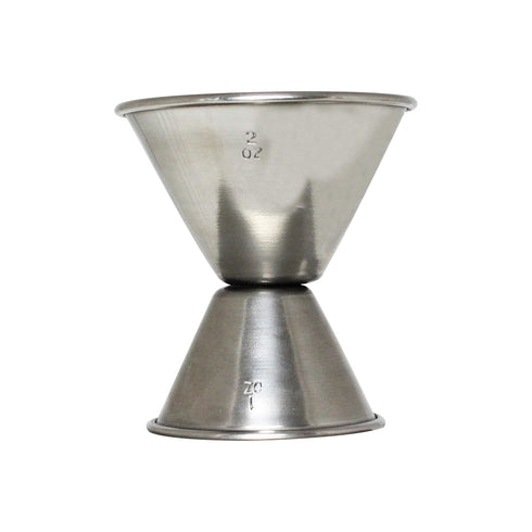Excellante Stainless Steel Jigger, 1 and 2 Ounce