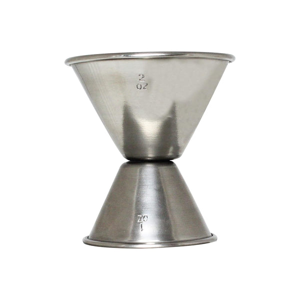 Excellante Stainless Steel Jigger, 1 and 2 Ounce