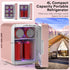 Skincare Makeup Fridge with Dimmable LED Light Mirror, 4L Portable Mini Fridge for Cosmetics, Skin Care