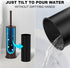 Bronze Toilet Brush and HolderExtra Long Handled Toilet Brush for BathroomStainless Steel Heavy Duty Toilet Bowl