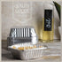 PARTY BARGAINS 1 Lb. Small Aluminum Pan with Lids - 50 Pack Disposable Take-Out Pans