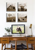 DJSYLIFE Highland Cow Wall Art - Rustic Farmhouse Canvas Poster for Men's Bedroom Office - 12" Wx12 Hx4